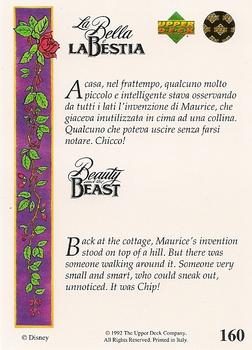 1992 Upper Deck Beauty and the Beast (English/Italian) #160 Back at the cottage, Maurice's invention... Back