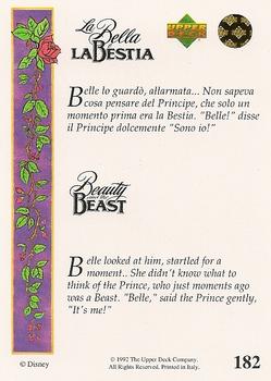 1992 Upper Deck Beauty and the Beast (English/Italian) #182 Belle looked at him, startled for a moment.. Back