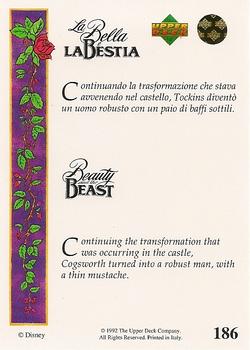 1992 Upper Deck Beauty and the Beast (English/Italian) #186 Continuing the transformation that was... Back