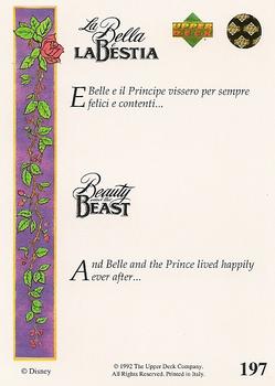 1992 Upper Deck Beauty and the Beast (English/Italian) #197 And Belle and the Prince lived happily ever after... Back