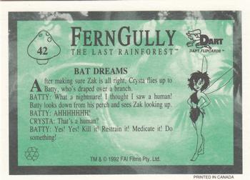 1992 Dart FernGully: The Last Rainforest #42 Bat Dreams Back