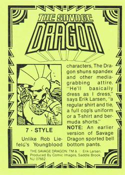 1992 Comic Images Savage Dragon #7 Style Back