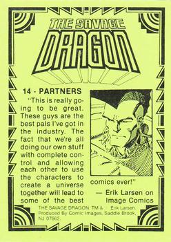 1992 Comic Images Savage Dragon #14 Partners Back