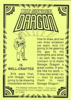 1992 Comic Images Savage Dragon #15 Well-Crafted Back