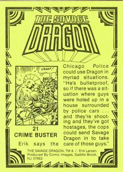 1992 Comic Images Savage Dragon #21 Crime Buster Back