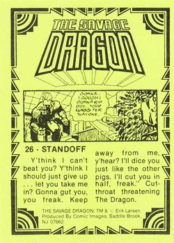 1992 Comic Images Savage Dragon #26 Standoff Back