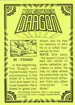 1992 Comic Images Savage Dragon #30 Found Back