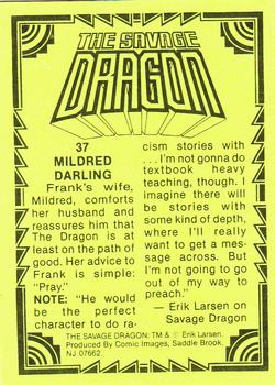 1992 Comic Images Savage Dragon #37 Mildred Darling Back