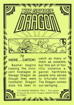1992 Comic Images Savage Dragon #72 Here ... Catch! Back