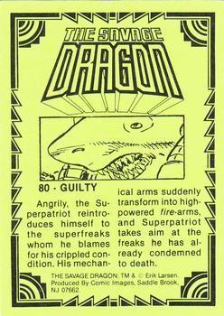 1992 Comic Images Savage Dragon #80 Guilty Back
