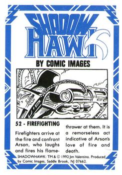 1992 Comic Images Shadow Hawk #52 Firefighting Back