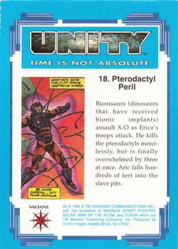 1992 Comic Images Unity: Time Is Not Absolute #18 Pterodactyl Peril Back
