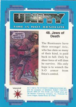 1992 Comic Images Unity: Time Is Not Absolute #48 Jaws of Death Back