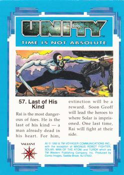 1992 Comic Images Unity: Time Is Not Absolute #57 Last of His Kind Back