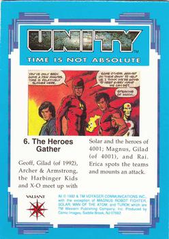 1992 Comic Images Unity: Time Is Not Absolute #6 The Heroes Gather Back