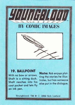 1992 Comic Images Youngblood #19 Ballpoint Back