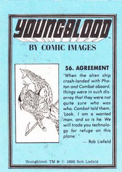 1992 Comic Images Youngblood #56 Agreement Back