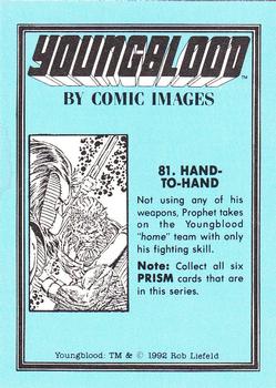 1992 Comic Images Youngblood #81 Hand-to-Hand Back