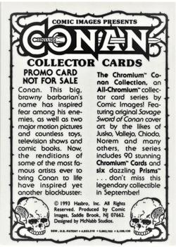 1993 Comic Images Conan Series 1 #NNO Promo Back