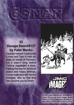 1993 Comic Images Conan Series 1 #53 Savage Sword #127 Back