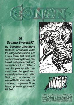 1993 Comic Images Conan Series 1 #55 Savage Sword #105 Back