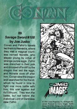 1993 Comic Images Conan Series 1 #89 Savage Sword #108 Back