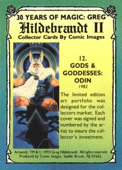 1993 Comic Images 30 Years of Magic: Greg Hildebrandt II #12 Odin Back