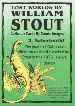1993 Comic Images William Stout Series 1 #2 Sabertooth! Back