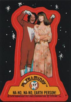1978 Topps Mork & Mindy - Stickers #17 Na-No, Na-No, Earth Person! Front