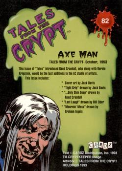 1993 Cardz Tales from the Crypt #82 Axe Man Back