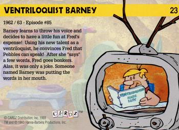 1993 Cardz The Flintstones #23 Ventriloquist Barney Back