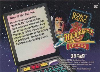 1994 Cardz The Hitchhiker's Guide to the Galaxy #2 None At All Part Two Back