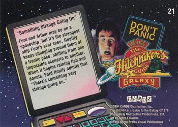 1994 Cardz The Hitchhiker's Guide to the Galaxy #21 Something Strange Going On Back