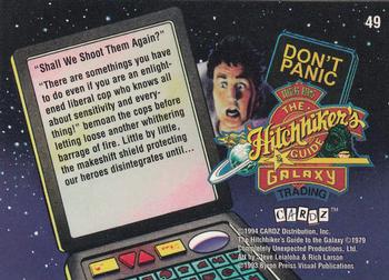 1994 Cardz The Hitchhiker's Guide to the Galaxy #49 Shall We Shoot Them Again? Back