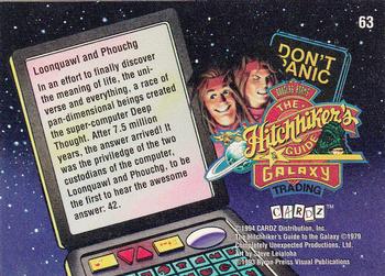 1994 Cardz The Hitchhiker's Guide to the Galaxy #63 Loonquawl and Phouchg Back