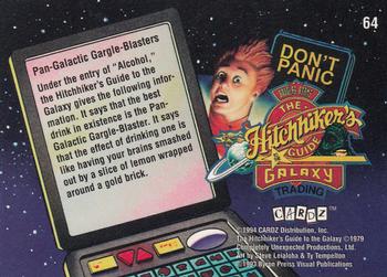 1994 Cardz The Hitchhiker's Guide to the Galaxy #64 Pan-Galactic Gargle-Blasters Back