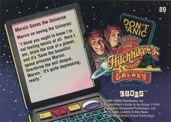 1994 Cardz The Hitchhiker's Guide to the Galaxy #89 Marvin Saves the Universe Back