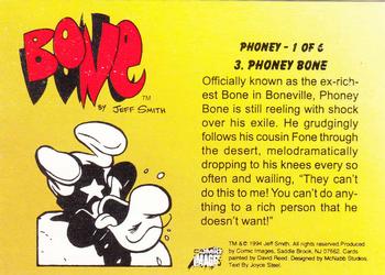 1994 Comic Images Bone #3 Phoney Bone Back
