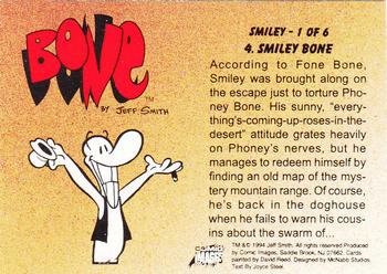 1994 Comic Images Bone #4 Smiley Bone Back