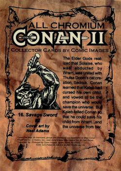 1994 Comic Images Conan Series 2 #16 Savage Sword #2 Back
