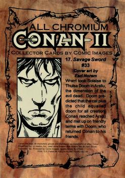 1994 Comic Images Conan Series 2 #17 Savage Sword #33 Back