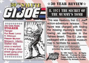 1994 Comic Images G.I. Joe 30 Year Salute #8 1971 The Secret of the Mummy's Tomb Back