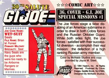 1994 Comic Images G.I. Joe 30 Year Salute #36 Cover - G.I. Joe Special Missions #1 Back