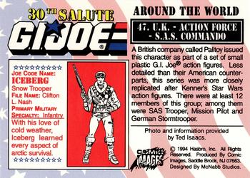 1994 Comic Images G.I. Joe 30 Year Salute #47 U.K. - Action Force - S.A.S. Commando Back
