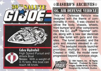 1994 Comic Images G.I. Joe 30 Year Salute #66 Air Defense Vehicle Back