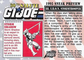 1994 Comic Images G.I. Joe 30 Year Salute #88 I.R.O.N. Stormtrooper Back