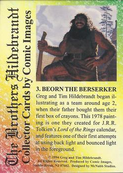 1994 Comic Images Hildebrandt Brothers III #3 Beorn the Berserker Back