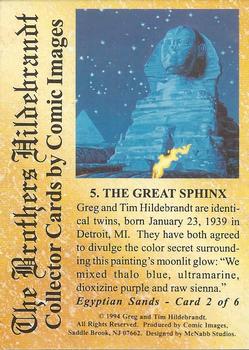 1994 Comic Images Hildebrandt Brothers III #5 The Great Sphinx Back