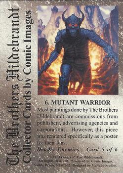 1994 Comic Images Hildebrandt Brothers III #6 Mutant Warrior Back