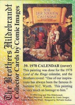 1994 Comic Images Hildebrandt Brothers III #39 1978 Calendar (cover) Back